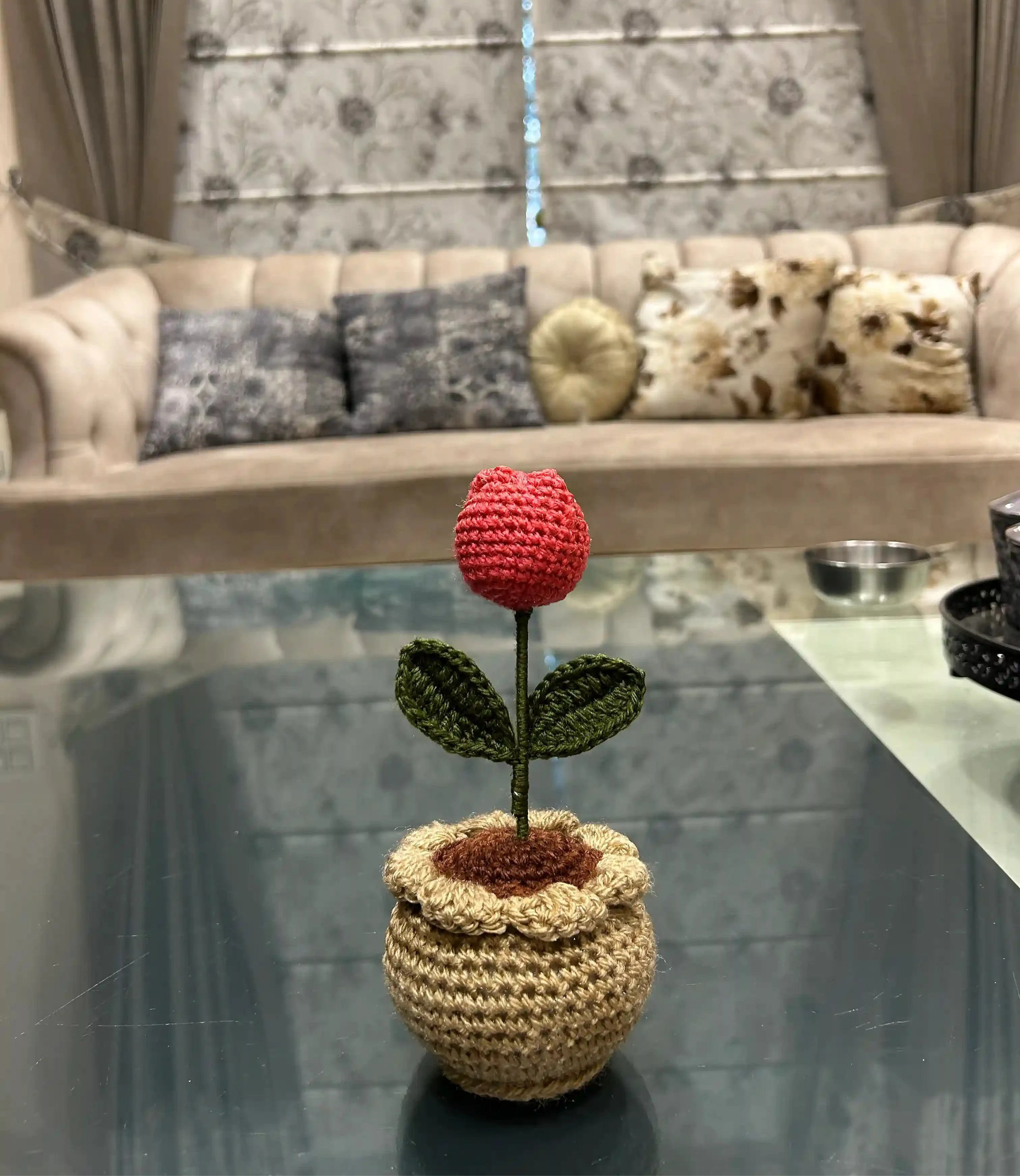 Crochet Tulip Pot
