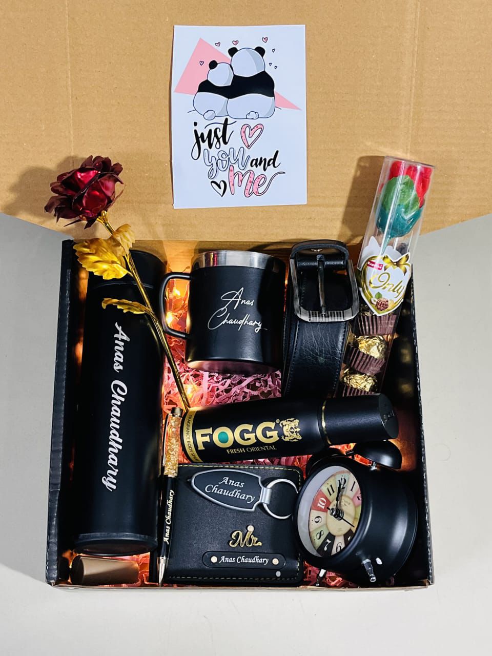 Personalized "Just You & Me" Luxury Gift Set – 8 Piece Men's Collection