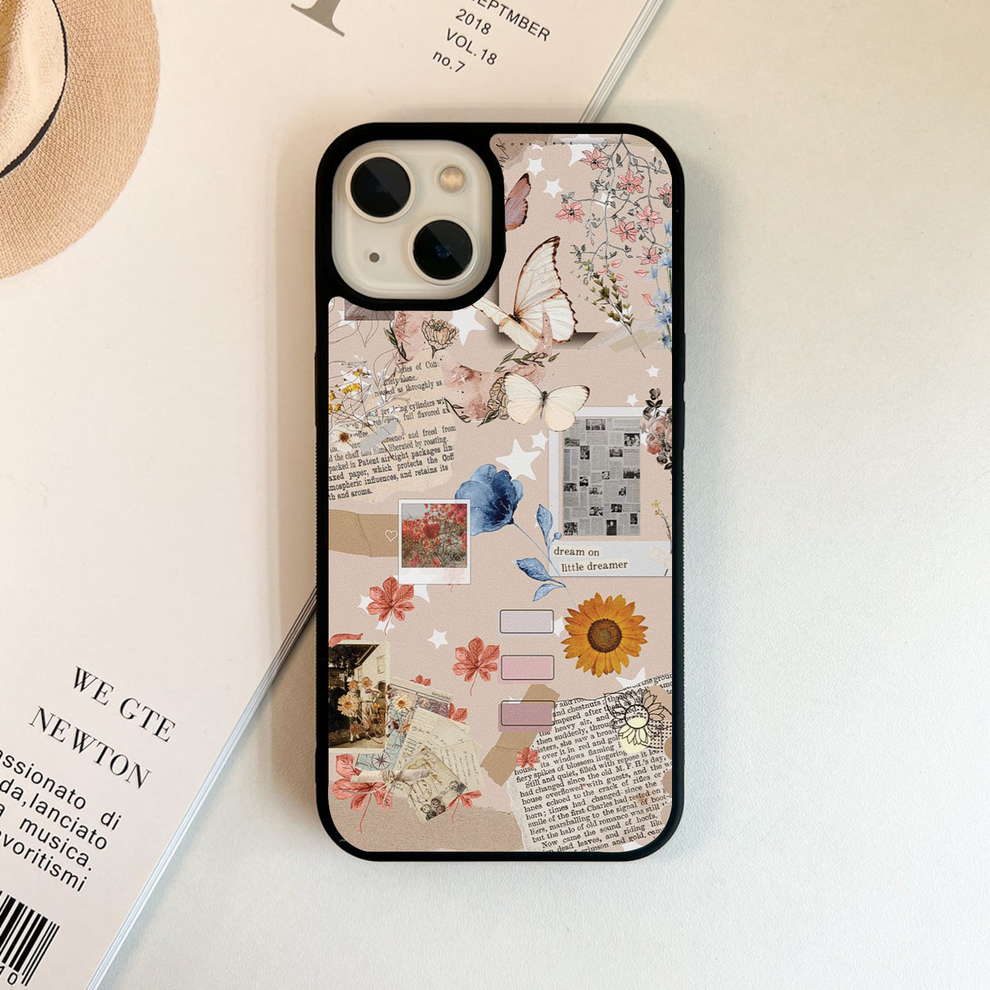 Aesthetic Butterfly Glass Case