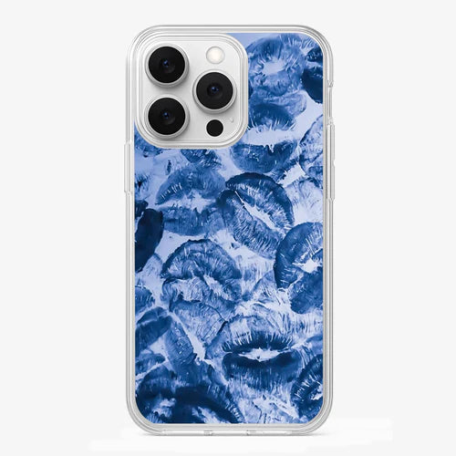 Blue   Lips   Pattern   Phone   Case