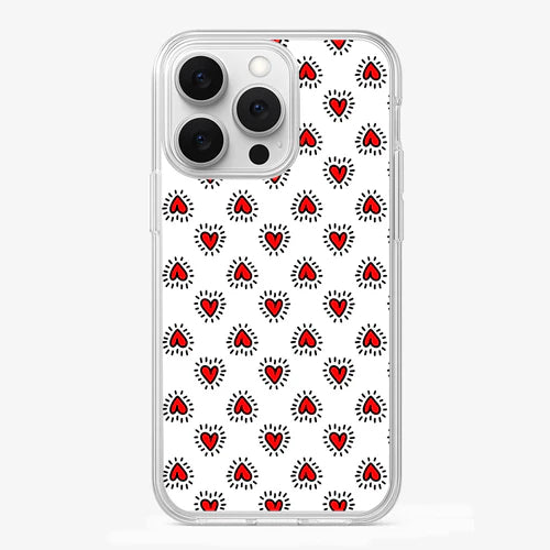 Radiant Hearts Pop-Art Phone Case