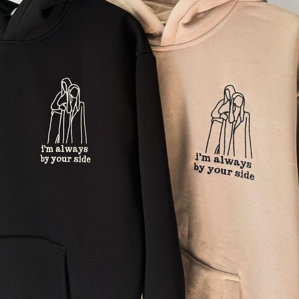 Illustration with message hoodies