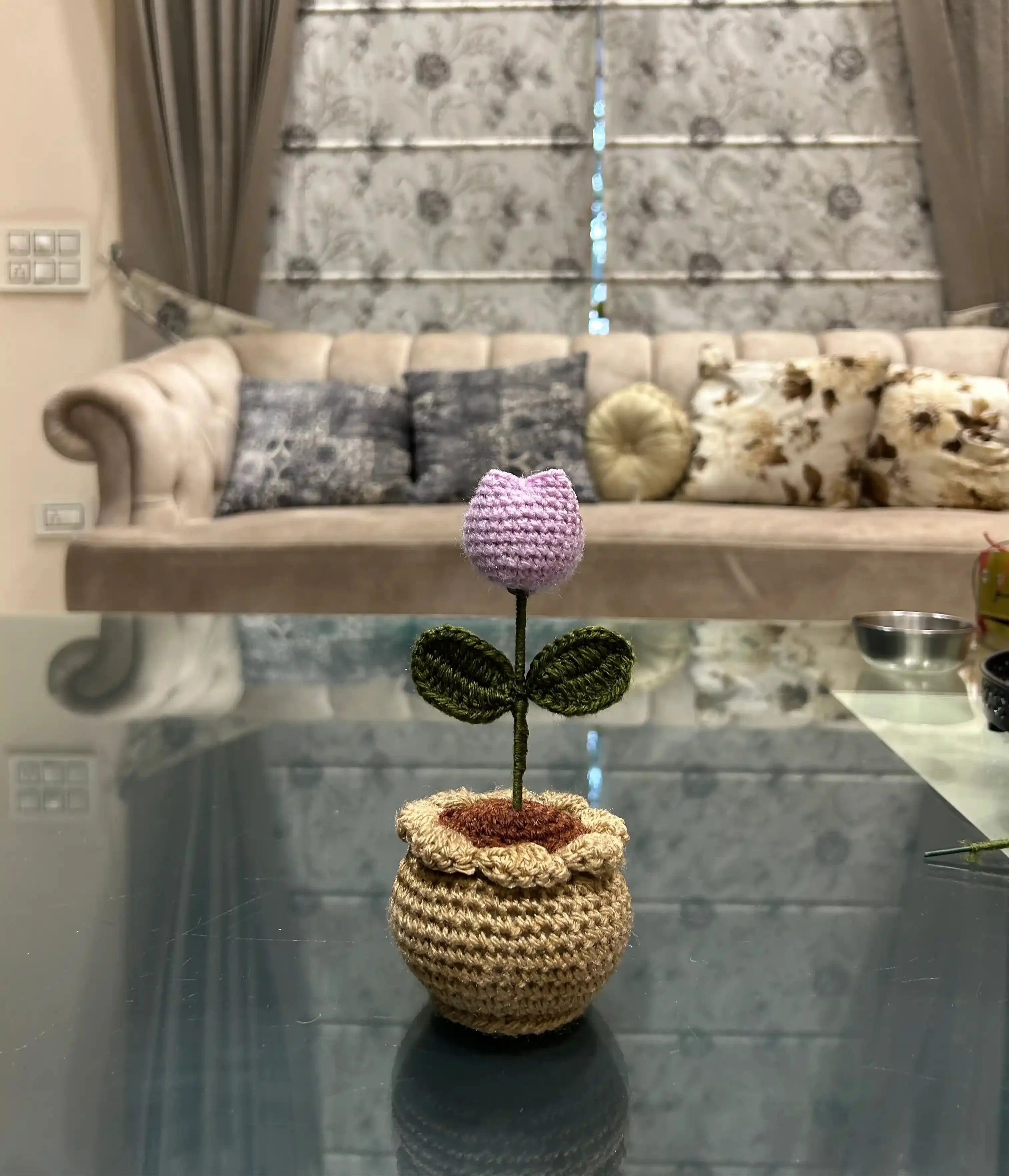 Crochet Tulip Pot