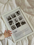 Custom Family Definition Photo A4 Size Collage Frame | Personalized Wall Art