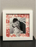 Custom "Mi Amor" Photo Frame(6*6) with Lipstick Kisses and Special Date