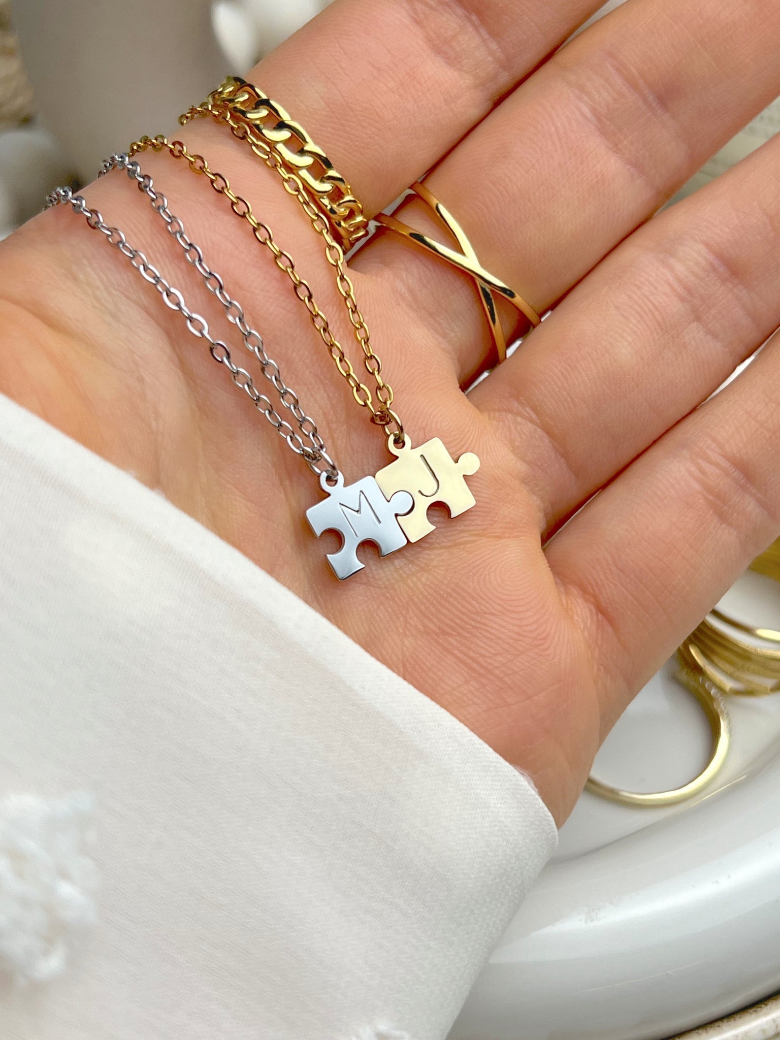 Woman wearing ForeverMine pendant showcasing elegant and emotional design”