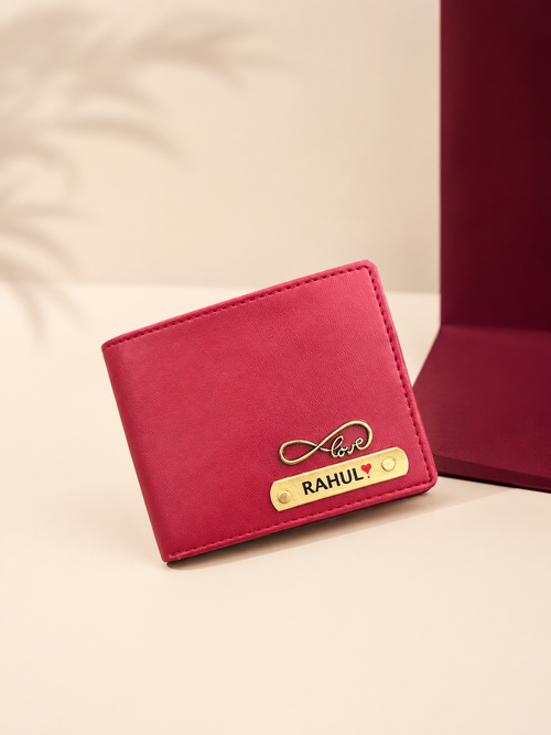 Personalized Dual Tone Men Wallet 2.0 with Name Tag & Charm | Premium Leather Wallet for Men