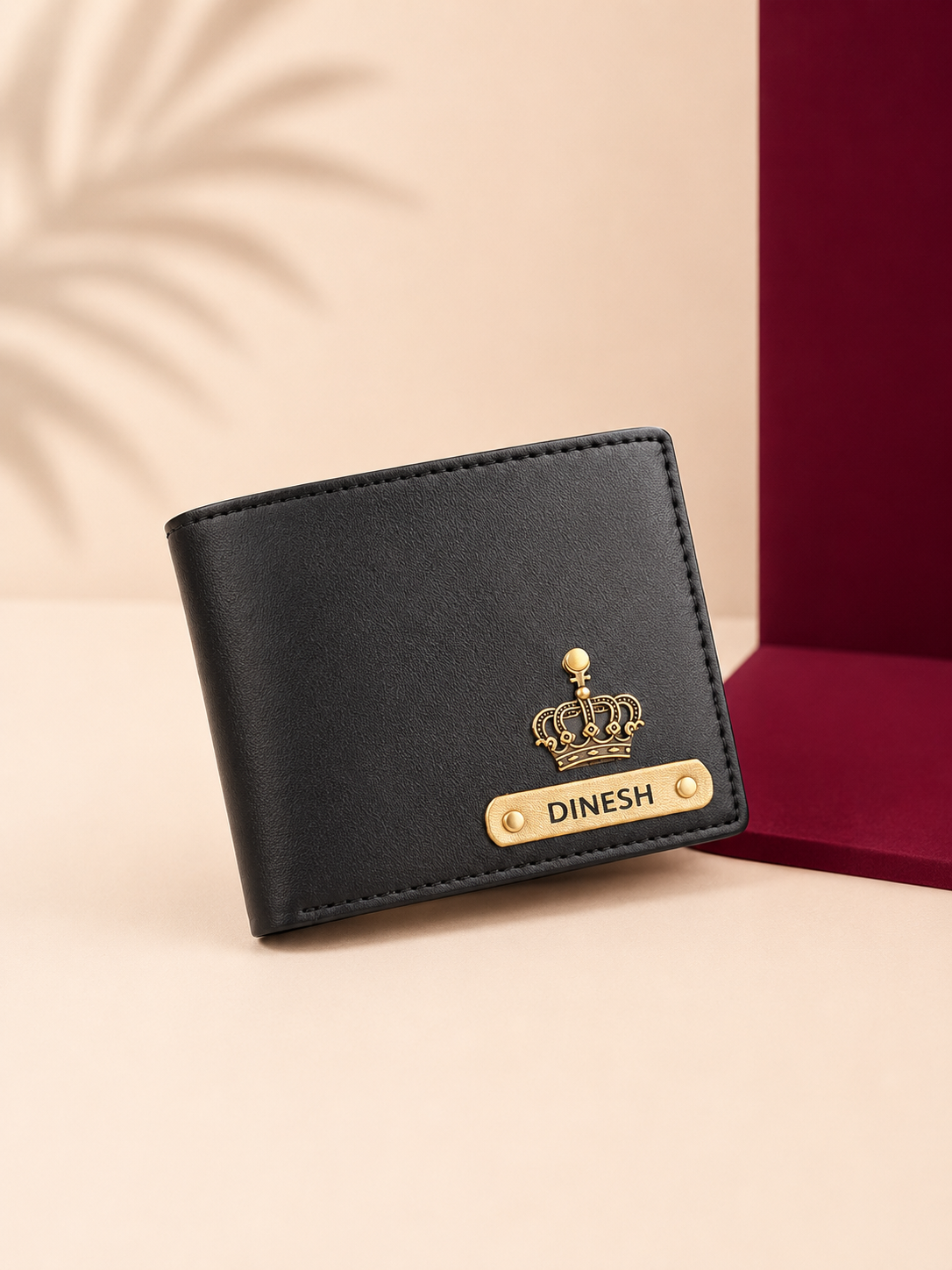 Personalized Dual Tone Men Wallet 2.0 with Name Tag & Charm | Premium Leather Wallet for Men