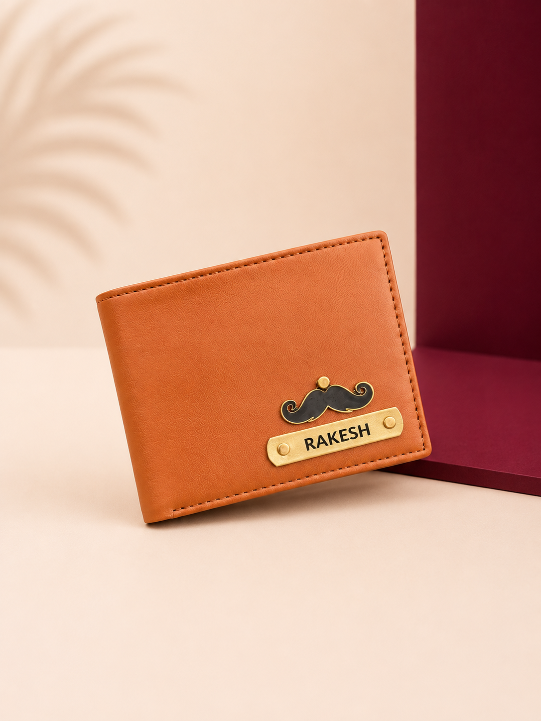 Personalized Dual Tone Men Wallet 2.0 with Name Tag & Charm | Premium Leather Wallet for Men