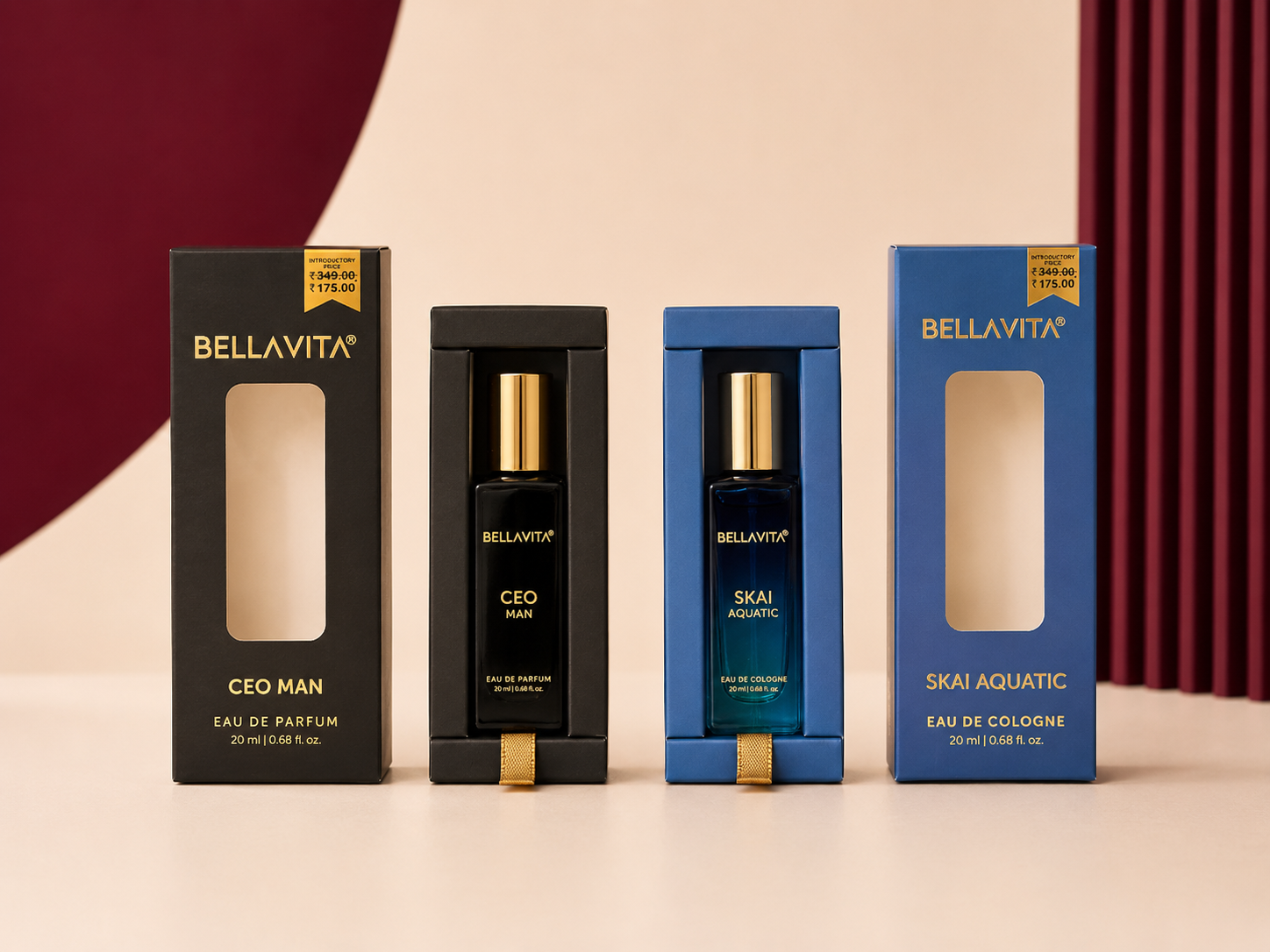 Personalized Mini BellaVita Perfume 20ml with Custom Name | CEO Man & Aqua Skai Fragrances