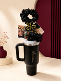 Personalized Cute Tumbler Gift Hamper for Her | Custom Name Tumbler with Photos & Accessories