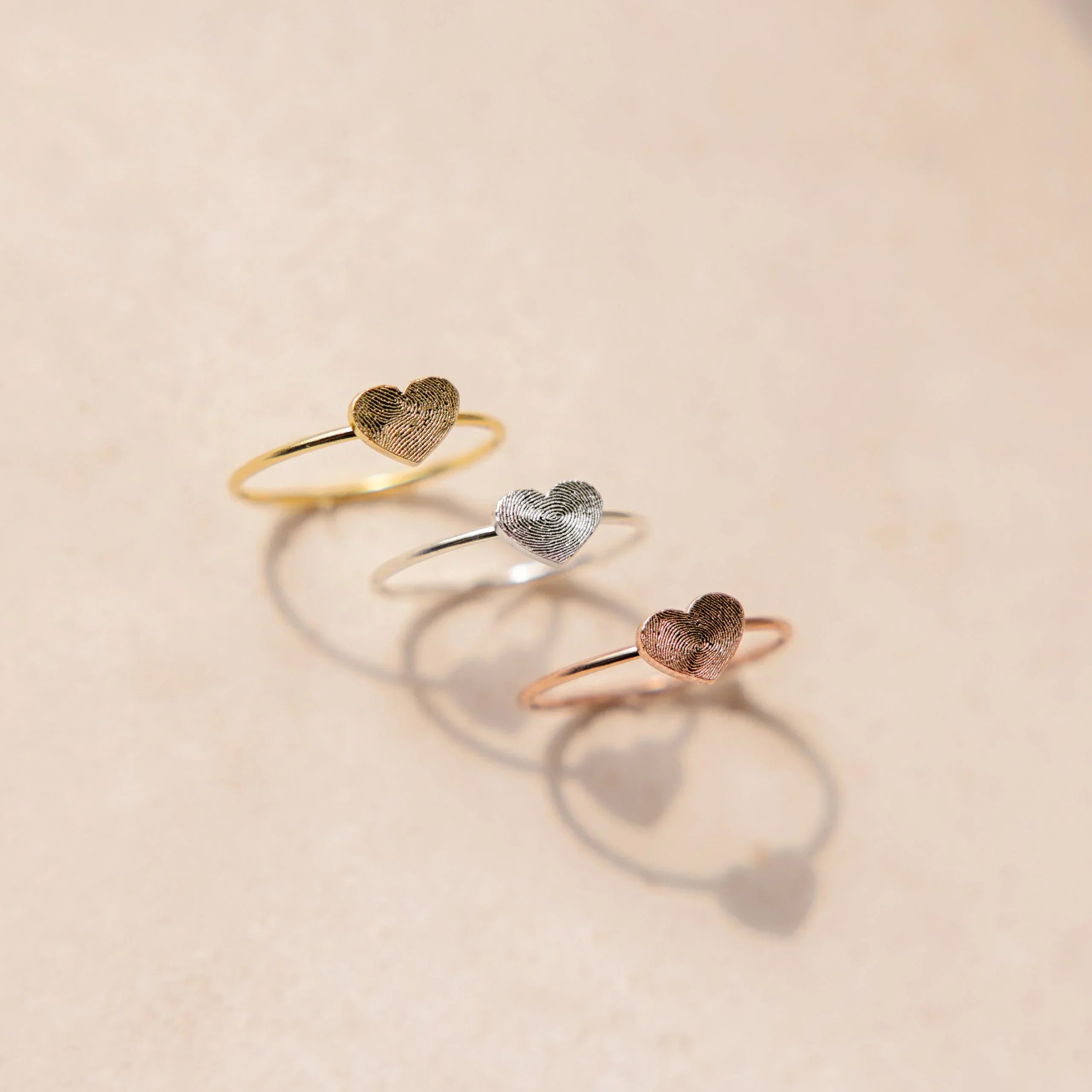 Fingerprint Heart Ring for Her