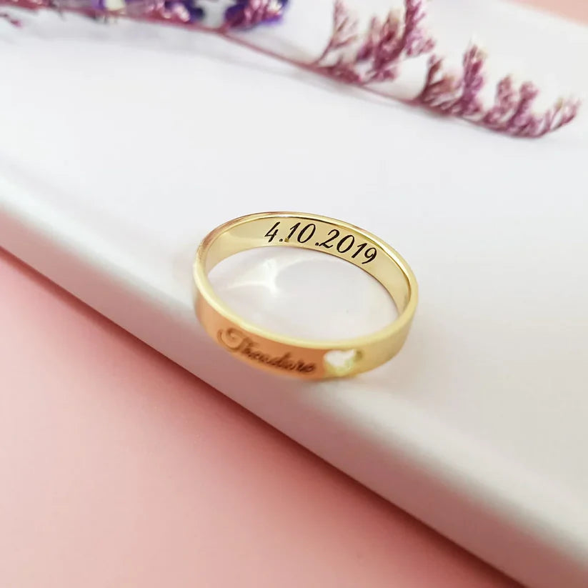 Engraved Name Ring (Inside & Out)