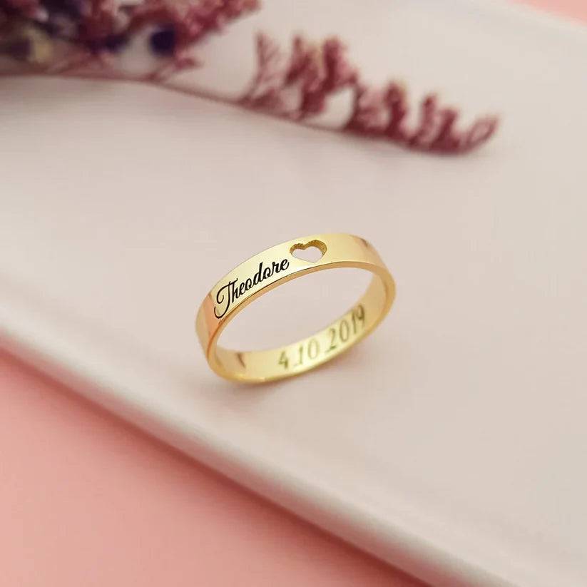Engraved Name Ring (Inside & Out)