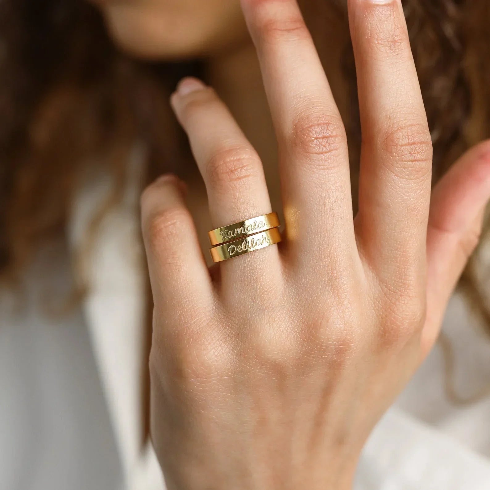 Personalized Name Engraved Ring