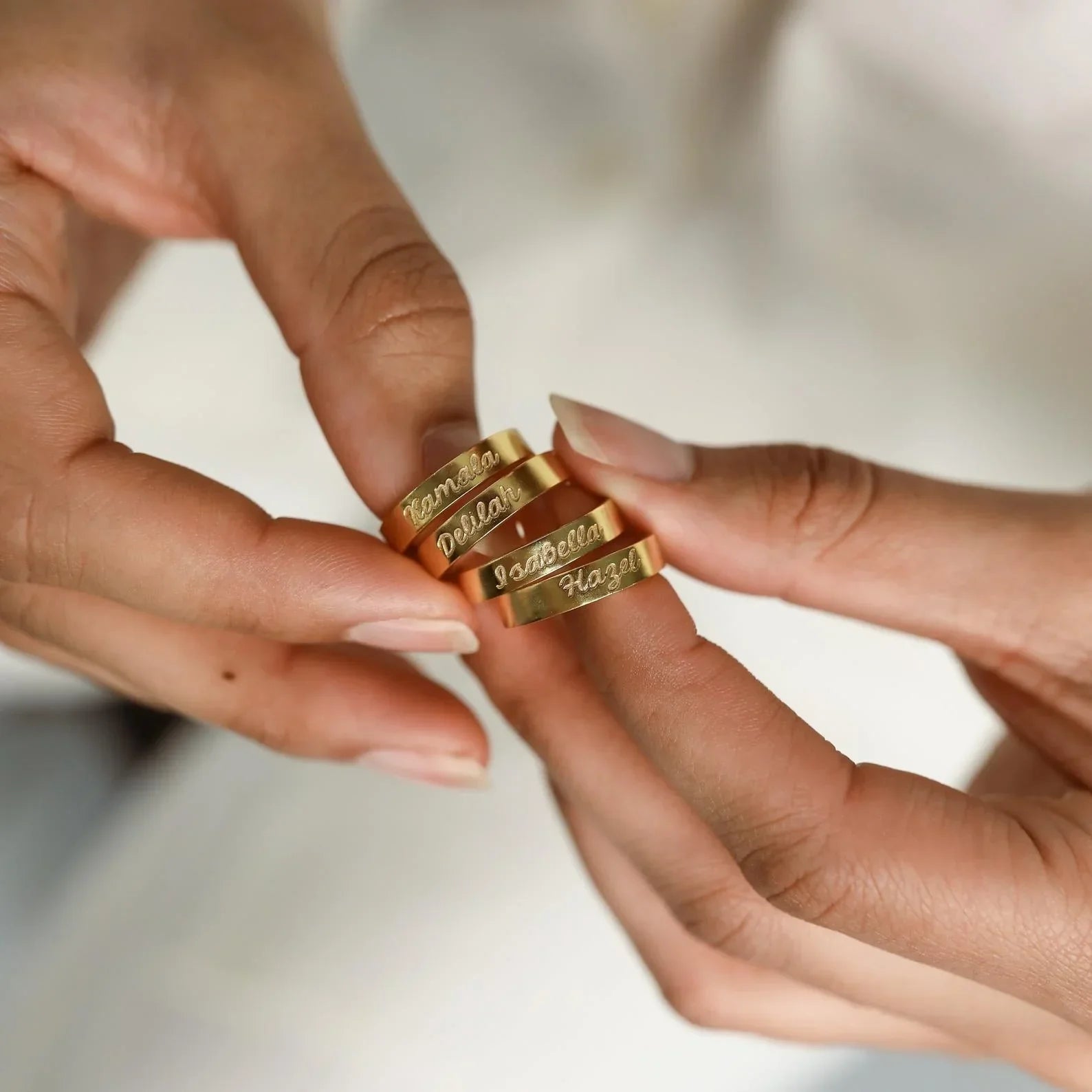 Personalized Name Engraved Ring