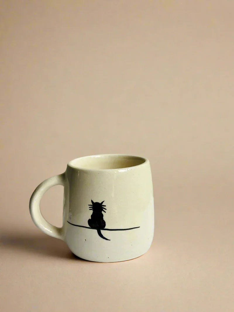 Black Cat Ceramic Mug (250ml)