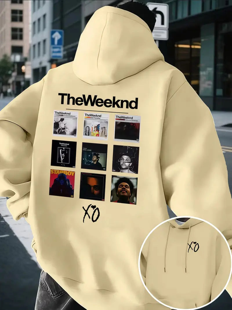The Weeknd Inspired Graphic hoodie with Album Tracklist Print