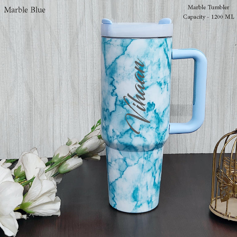 Customised Marble Tumbler – 1200 ML Stainless Steel