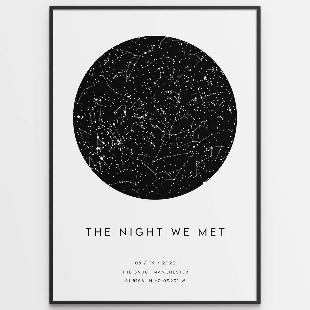 Custom Star Map Print frame