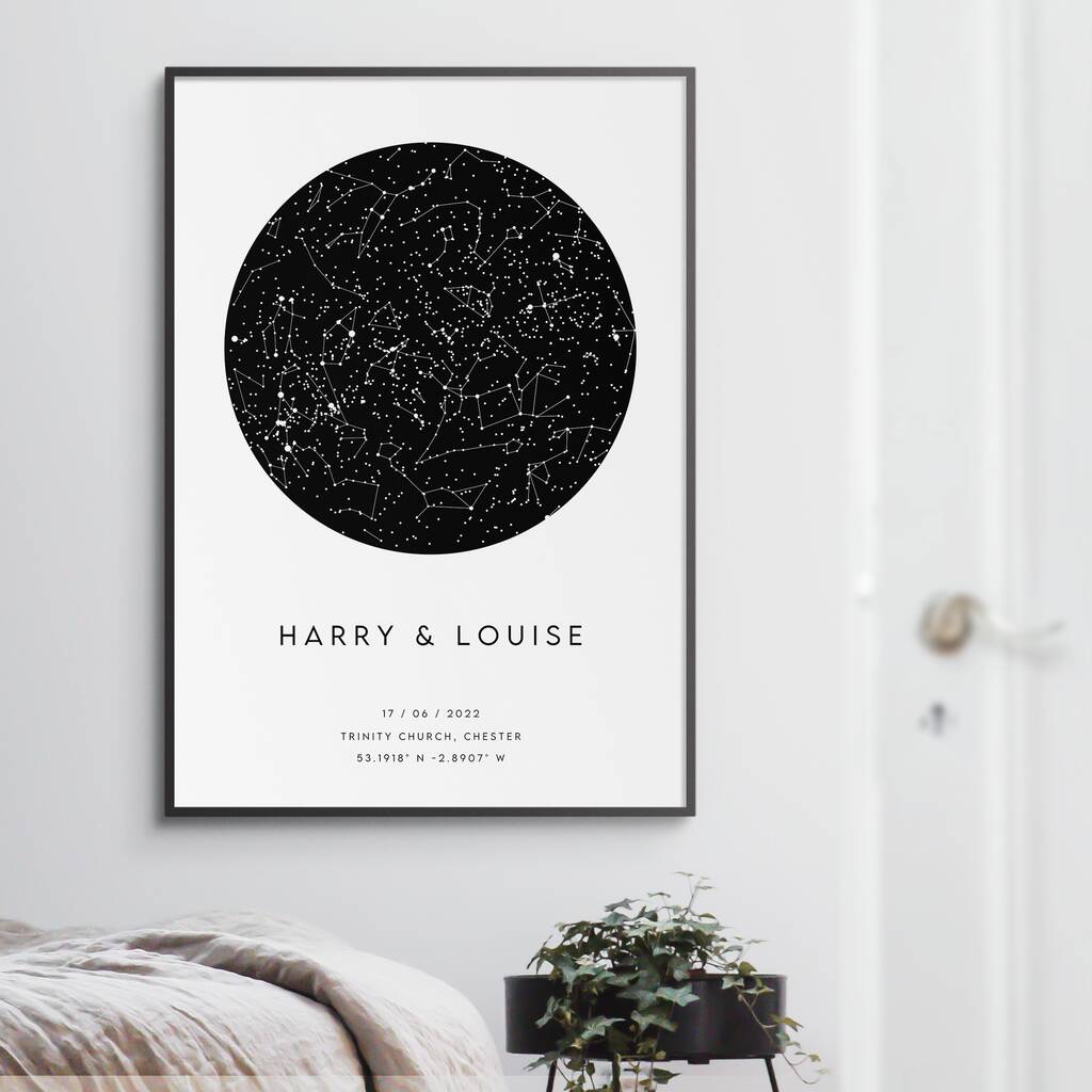 Custom Star Map Print frame