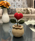 Crochet Heart Pot