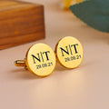 Engraved Date & Initial Cufflinks