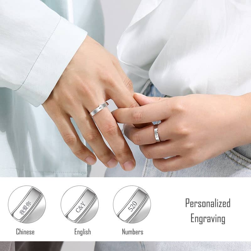 Sweet Kiss Couple Rings