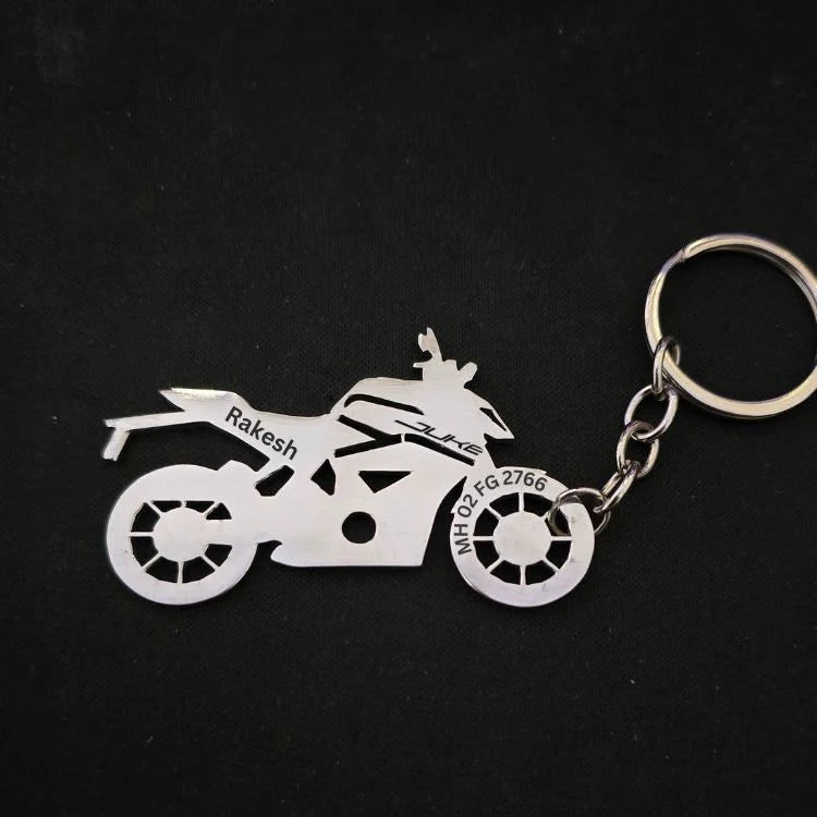 Personalised Bike Keychain for KTM Duke - Adventure Gift