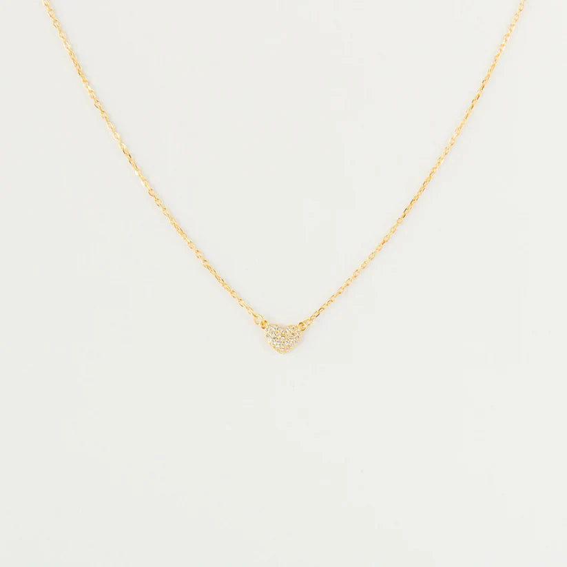 Pave Heart Diamond Necklace