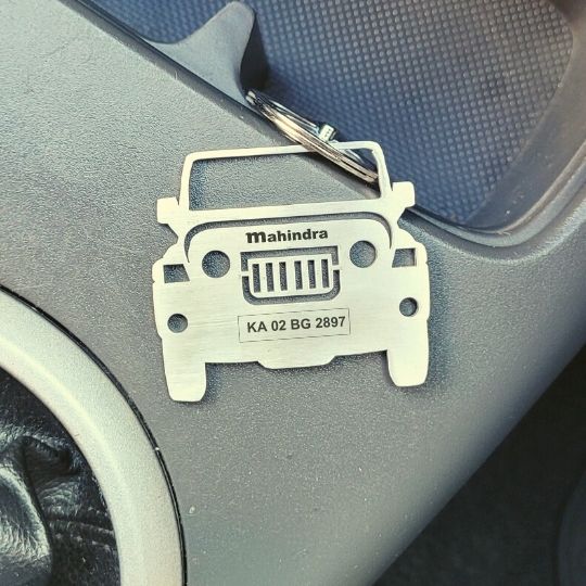 Custom Personalized Car Keychain with Name & Number