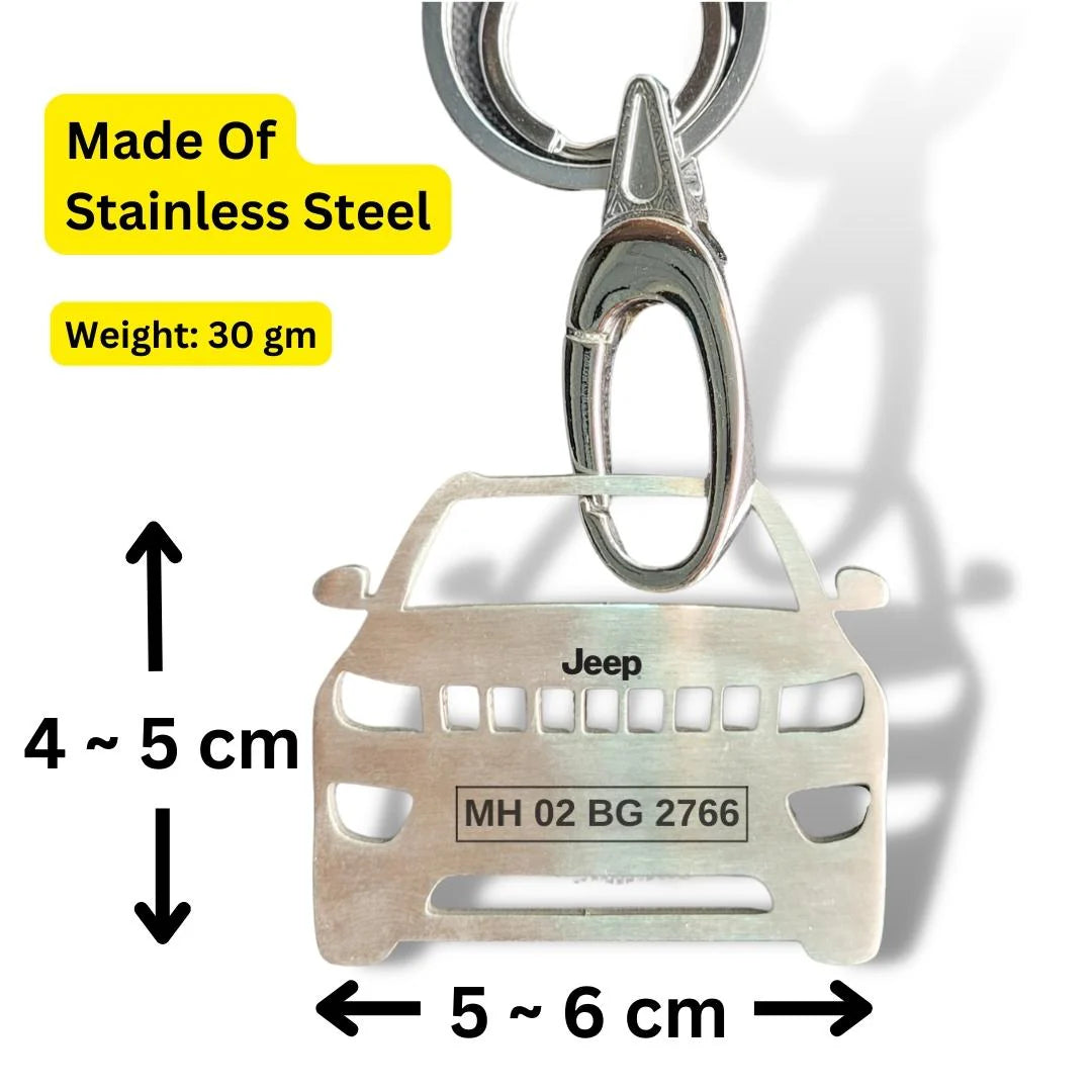 Custom Personalized Car Keychain with Name & Number