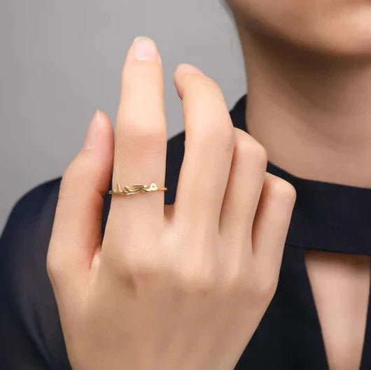 Custom Arabic Name Ring for Her