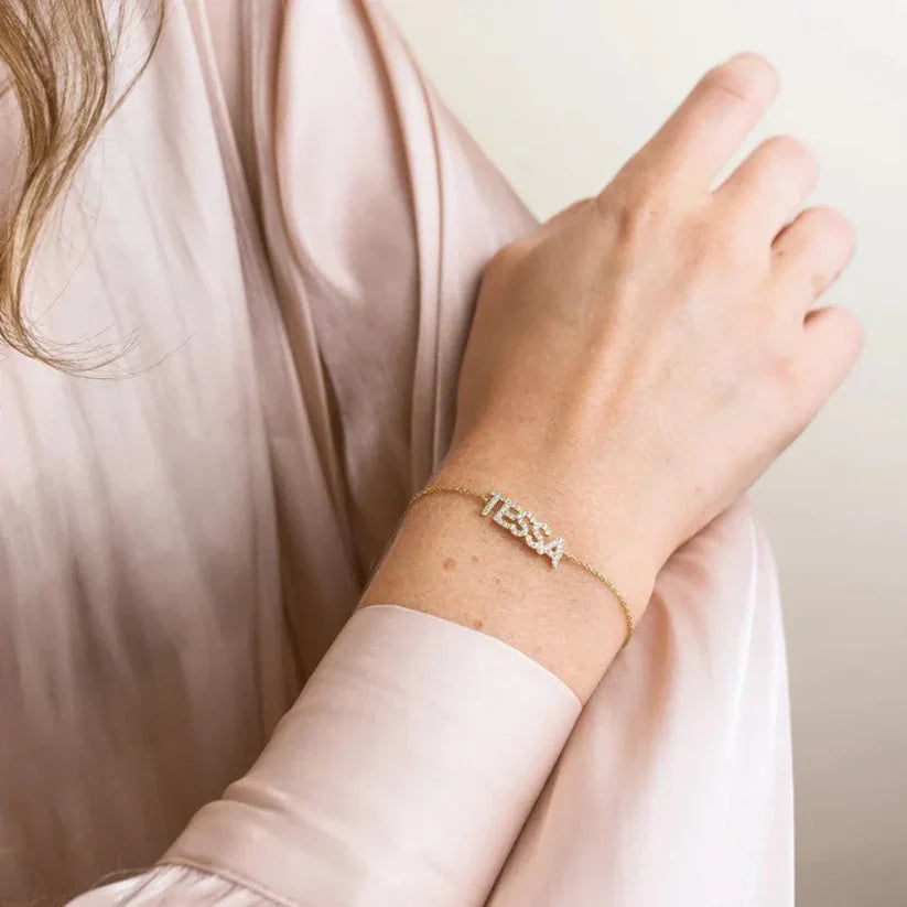 Custom Diamond Name Bracelet