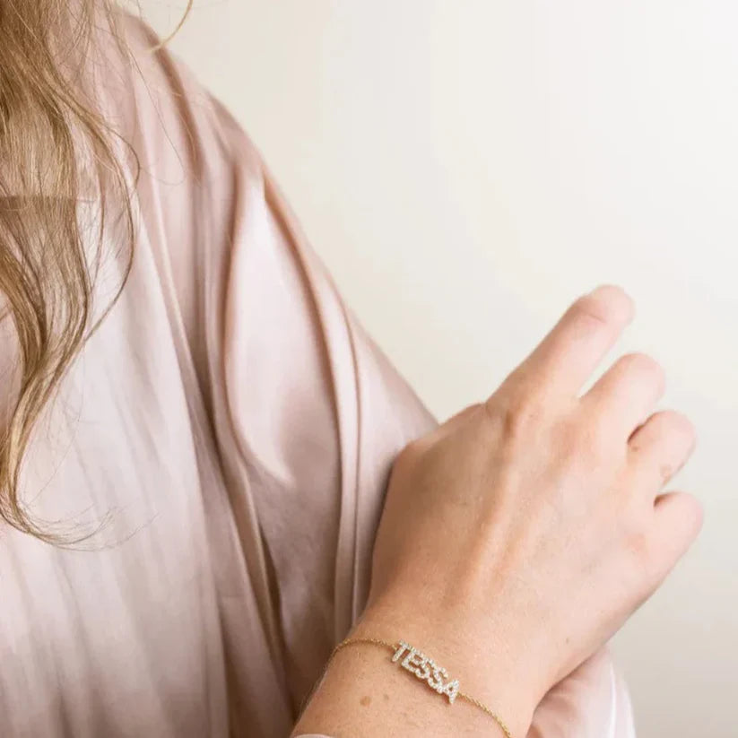 Custom Diamond Name Bracelet