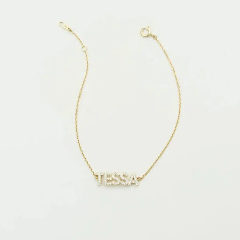 Custom Diamond Name Bracelet