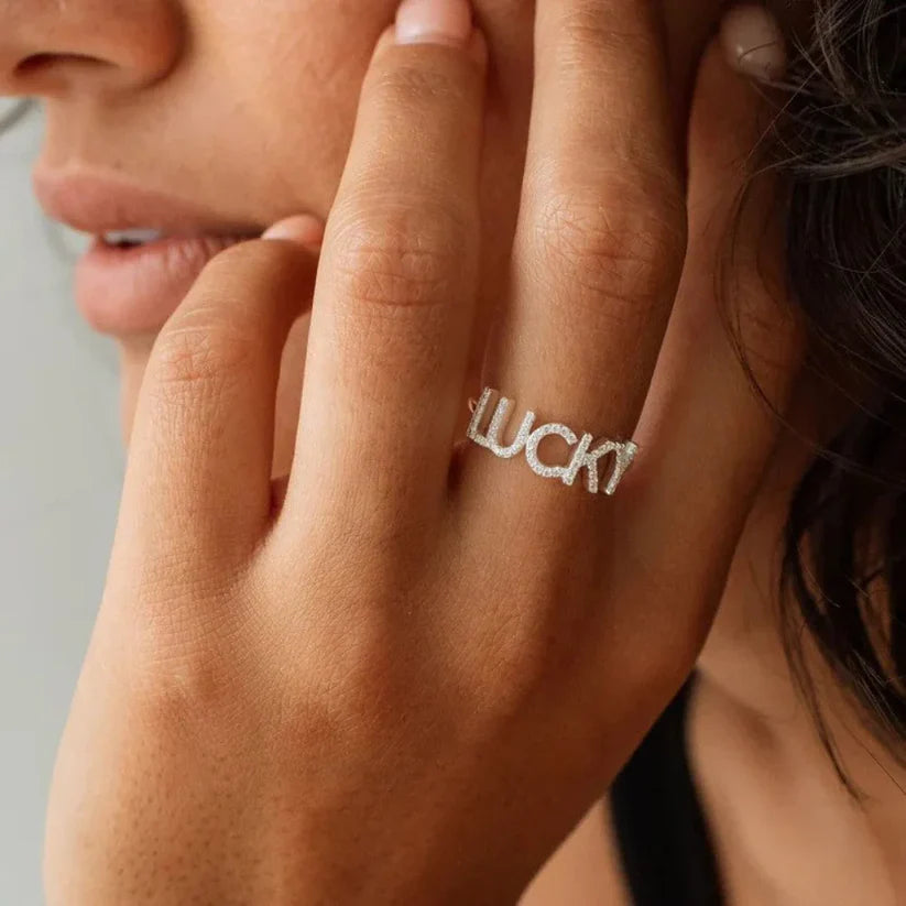 Custom Diamond Name Ring