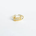 Custom His and Hers London Name Ring