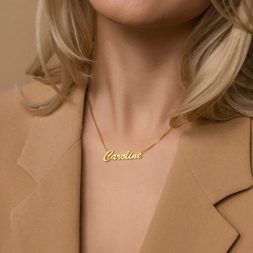 Custom Name Box Chain Necklace