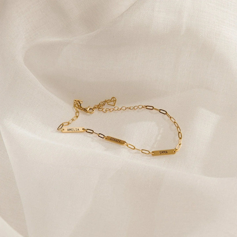 Engraved Mini Name Bar Bracelet