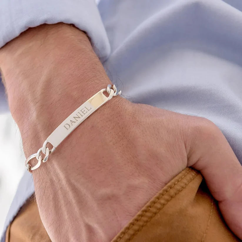 Custom Engraved Men's ID Bracelet