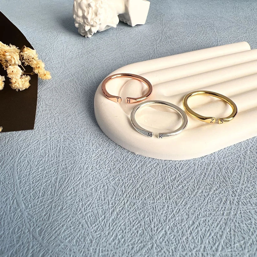 Custom Open Two Initial Ring