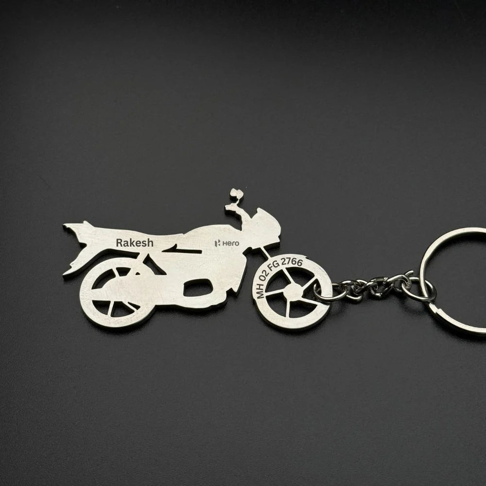 Personalised Hero Honda Splendor Bike Keychain - Special Gift