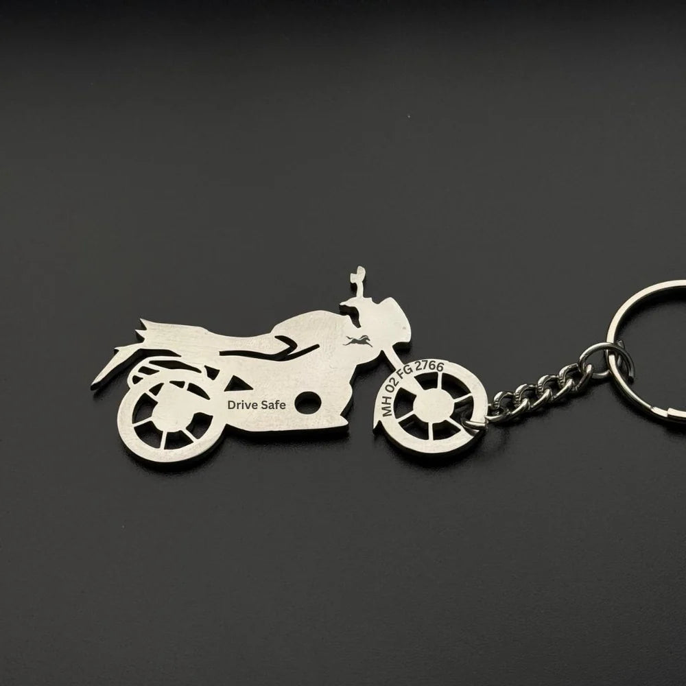 Personalised TVS Raider Keychain - Distinctive Bike Enthusiast Present