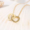 Twin Heart Engraved Name Necklace