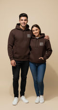 Matching Couple Hoodies – Premium Brown and Beige sniper & wifey Set