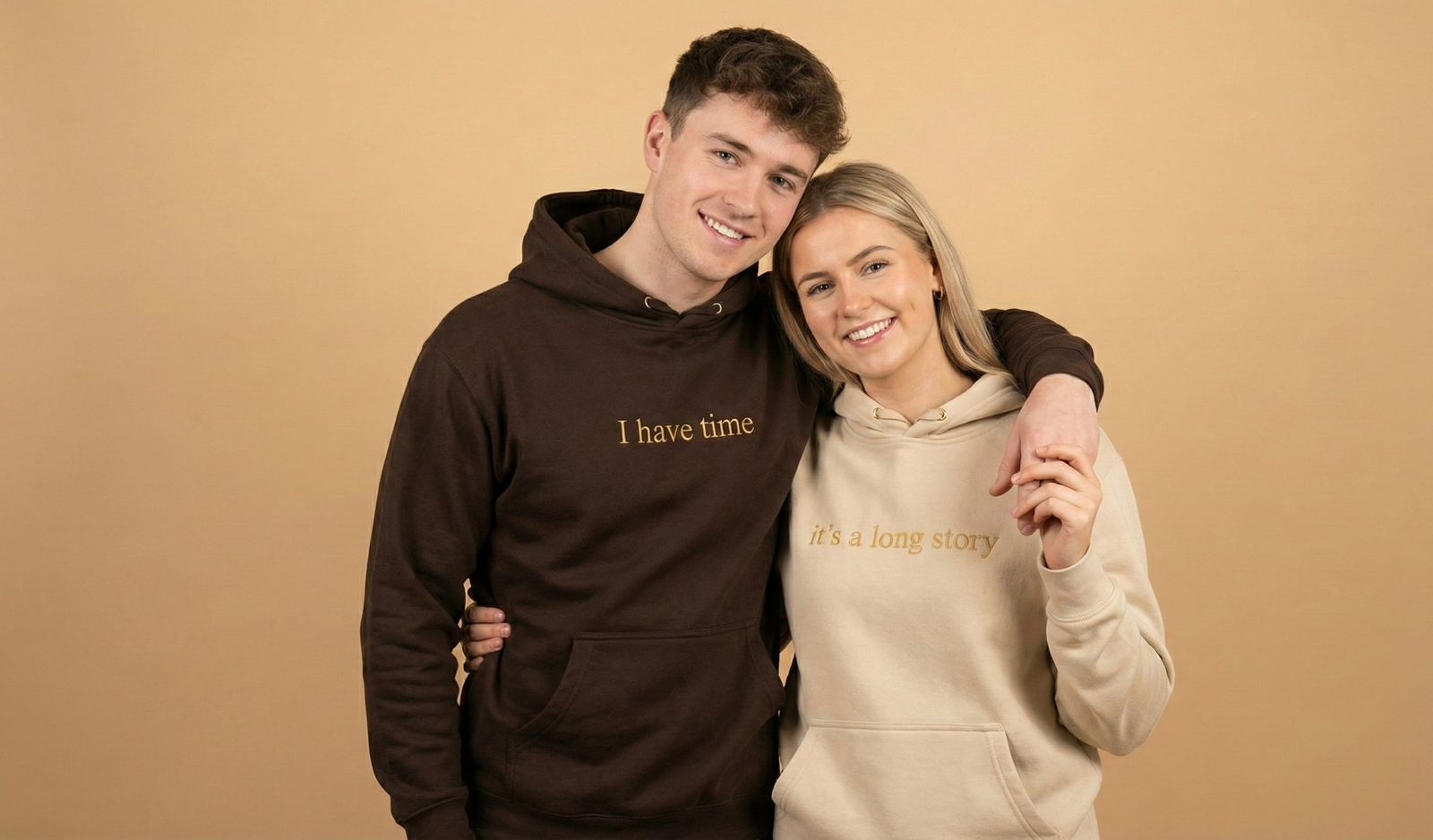 Matching Couple Hoodies - “It’s a Long Story & “I Have Time”