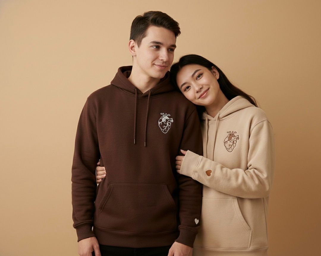 Two Hearts-One Style couple matching hoodie
