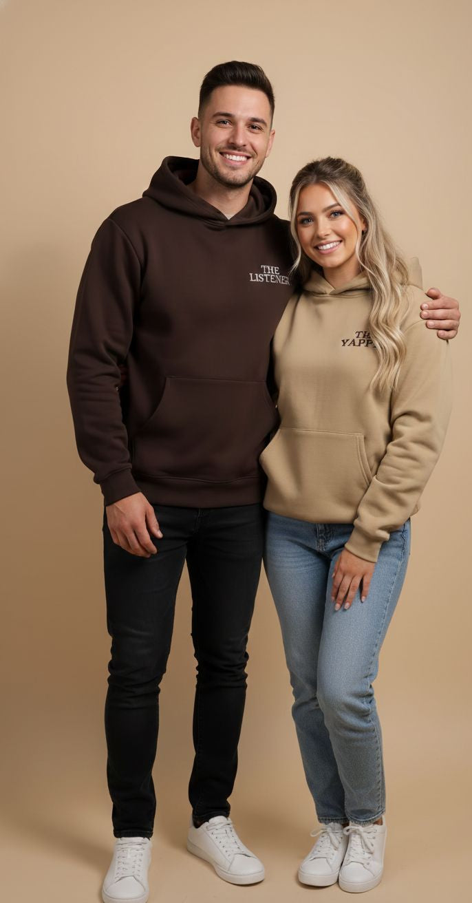 The Listener & The Yapper-Embroidery hoodie