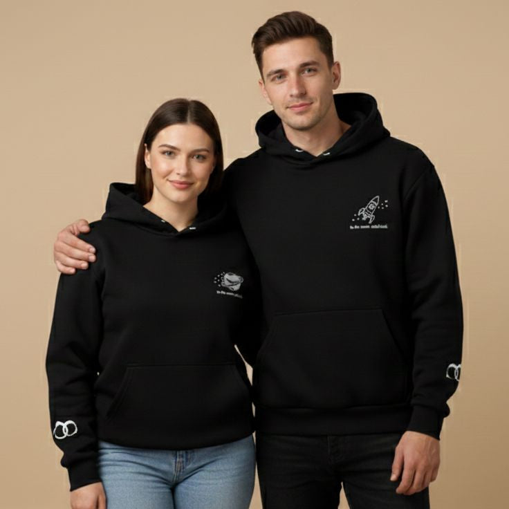 Space-Inspired Matching Hoodies for Couples